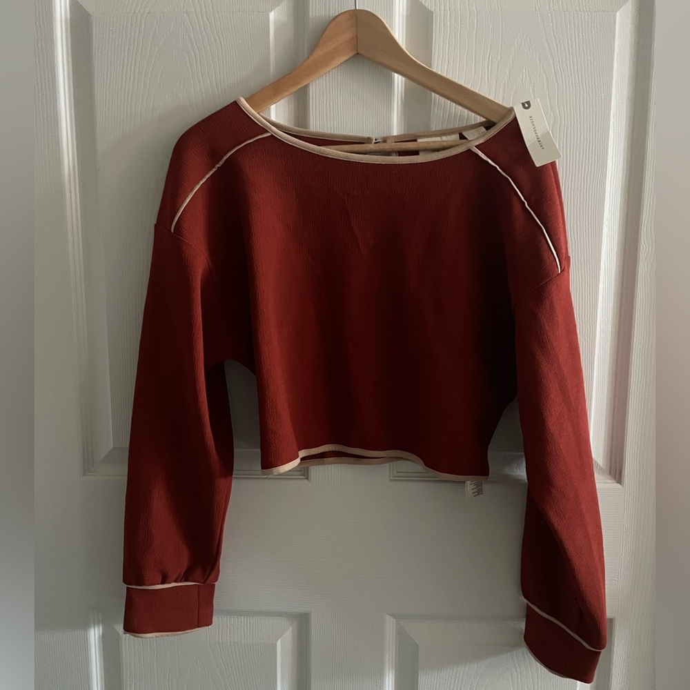 Anthropologie Maeve Contrast Red Skirt Set - Picture 4 of 10